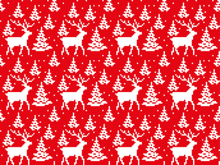 Winter festive Christmas knitted pattern woolen knitted 2019のイラスト素材