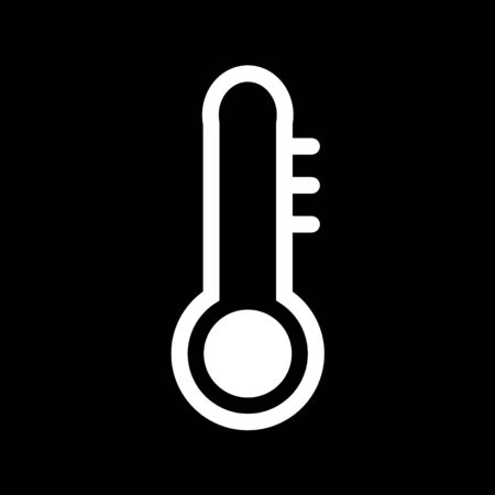 Temperature vector flat icon on black and white backgroundのイラスト素材