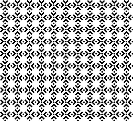 Abstract geometric pattern background with hexagonal and triangular texture. Black and white seamless pattern. Simple minimalistic pattern.のイラスト素材