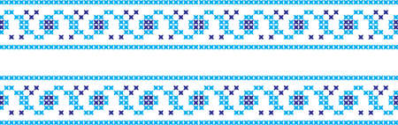 embroidered Ukrainian national pattern crossのイラスト素材