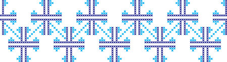 embroidered Ukrainian national pattern crossのイラスト素材