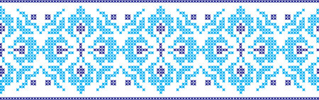 embroidered Ukrainian national pattern crossのイラスト素材