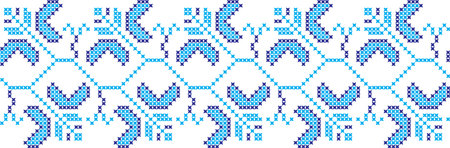 embroidered Ukrainian national pattern crossのイラスト素材