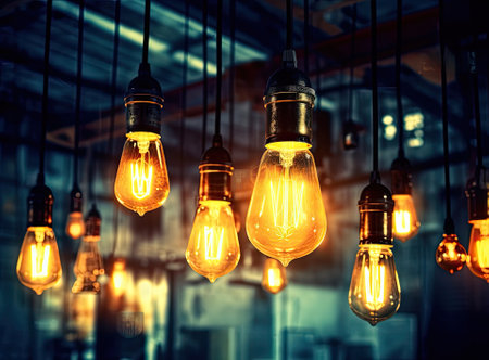 vintage lamp decorative in home Created with Generative AI technologyの素材