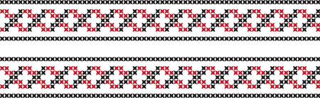 Embroidered cross-stitch ornament national pattern Ukrainian Slavicのイラスト素材