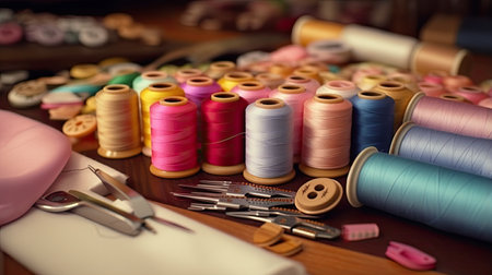 a collection of neatly rolled pastel-colored fabrics in shades of soft pink, lavender, and mint, creating a soothing and elegant color paletteの素材
