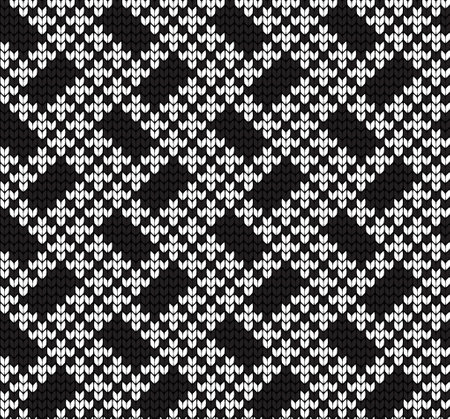 Knitted texture seamless pattern. Vector seamless background for banner, website, postcard, wallpaper, clothing and design. Festive Sweater Design. Seamless Knitted Patternのイラスト素材