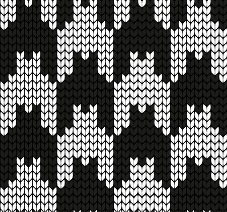 Knitted texture seamless pattern. Vector seamless background for banner, website, postcard, wallpaper, clothing and design. Festive Sweater Design. Seamless Knitted Patternのイラスト素材