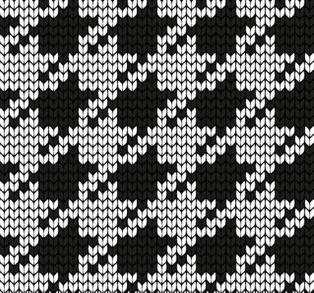 Knitted texture seamless pattern. Vector seamless background for banner, website, postcard, wallpaper, clothing and design. Festive Sweater Design. Seamless Knitted Patternのイラスト素材