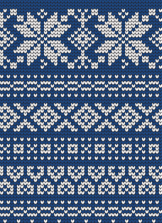 Knitted texture seamless pattern. Vector seamless background for banner, website, postcard, wallpaper, clothing and design. Festive Sweater Design. Seamless Knitted Patternのイラスト素材