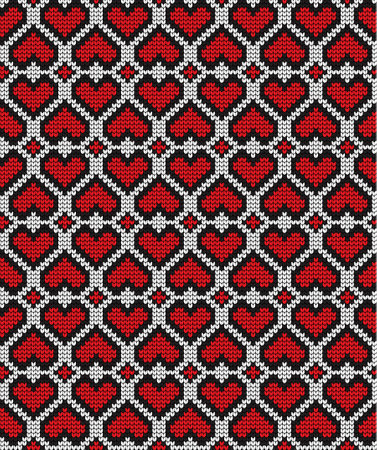 Knitted texture seamless pattern. Vector seamless background for banner, website, postcard, wallpaper, clothing and design. Festive Sweater Design. Seamless Knitted Patternのイラスト素材