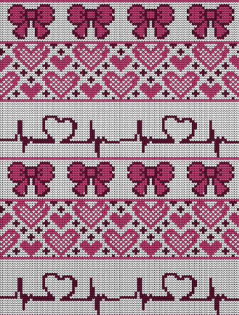 Knitted texture seamless pattern. Vector seamless background for banner, website, postcard, wallpaper, clothing and design. Festive Sweater Design. Seamless Knitted Patternのイラスト素材