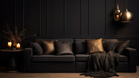 black corduroy cushions, the texture and details of the corduroy material to convey a realistic and cozy atmosphereの素材