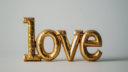 the word love on a light background, using modern minimalist design elements to create a striking visual representation of the profound emotionの素材