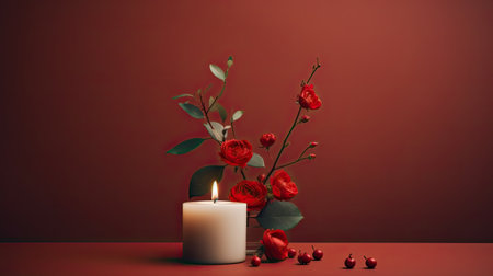 enchanting Valentine's Day background that conveys the essence of love and romance, utilizing clean lines and contemporary aesthetics to evoke a sense of modern eleganceの素材