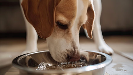 a neglected dog bowl, showing the visible presence of germs and bacteria accumulated from inadequate cleaning, highlighting the potential health risks associated with unsanitary conditionsの素材