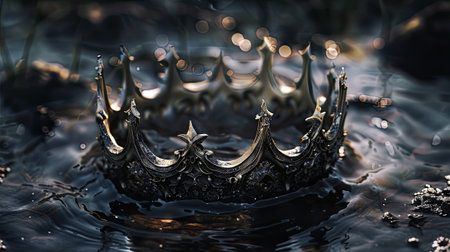 a king's crown, meticulously crafted from the purest elements and infused with the forces of graviton, gale, and typhoon, embodied elegance and power in its hyper-optimal formの素材