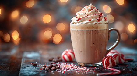 a large coffee mug using professional food photography techniques, accentuated by studio lights casting a right top angle light, with plenty of whitespace for text integrationの素材