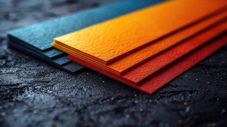 business cards arranged against sleek, minimalist backgrounds, capturing the essence of modern professionalismの素材