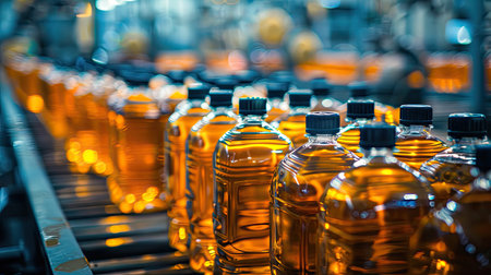 olive oil production in a factory, showcasing the production line where olives are processed into high-quality oil for both the food and cooking oil industriesの素材