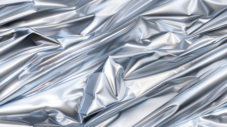 A close-up of metallic fabric with a wrinkled surface. SEAMLESS PATTERNの素材