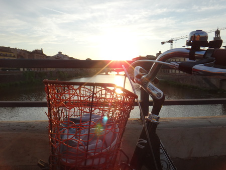 Bicycle in sunsetの写真素材