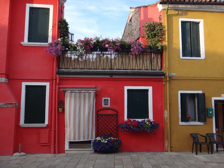 Red facadeの写真素材