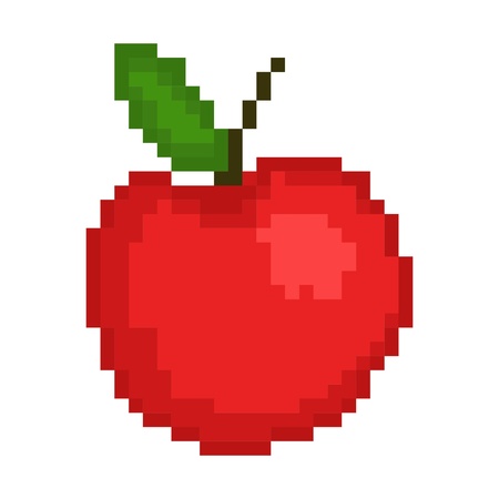 Illustration pixel an appleのイラスト素材