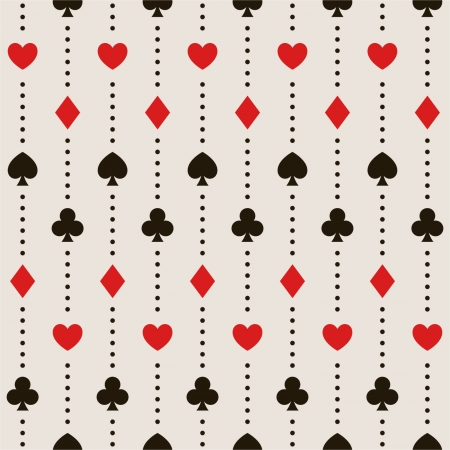 Seamless background with card suitsのイラスト素材