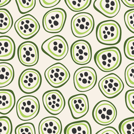 Seamless abstract pattern with kiwiのイラスト素材