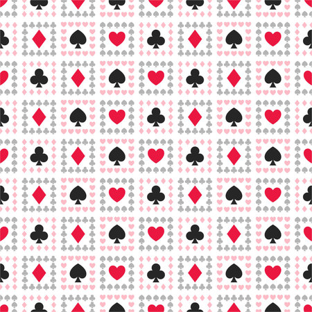 Seamless background with card suitsのイラスト素材