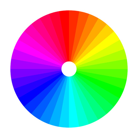 Color wheel with shade of colors, color spectrumのイラスト素材