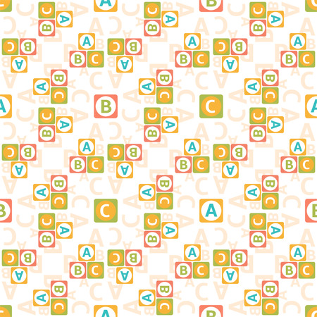Seamless pattern of letters for textiles, interior design, for book design, website backgroundのイラスト素材