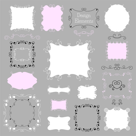 Vintage frames and decoration elements for designのイラスト素材