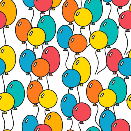 Seamless, holiday background with balloons, decorative background for designのイラスト素材