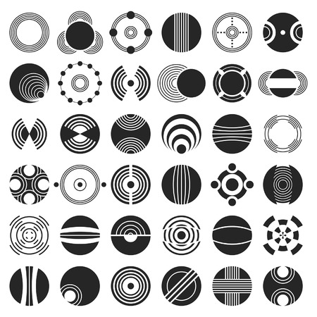 Set of Abstract Signs, Symbols for Use as the icon Business Companiesのイラスト素材