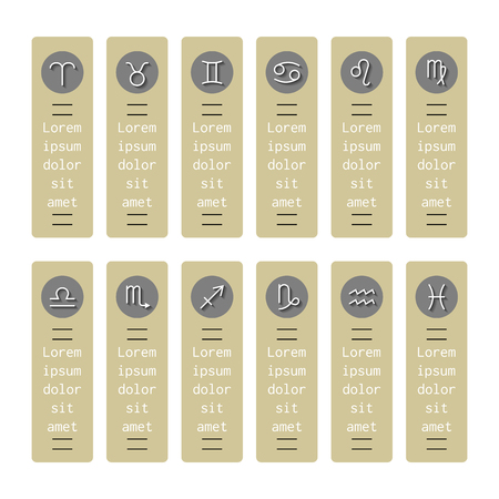 Signs of zodiac. Set of horoscope symbols with place for text. illustrationのイラスト素材