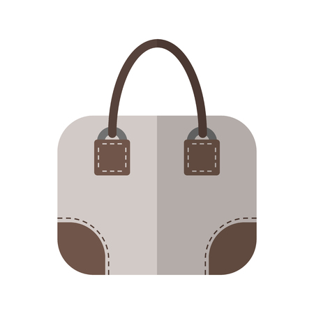Hand bag isolated. Color flat icon and object. Fashion accessory. Vecorのイラスト素材