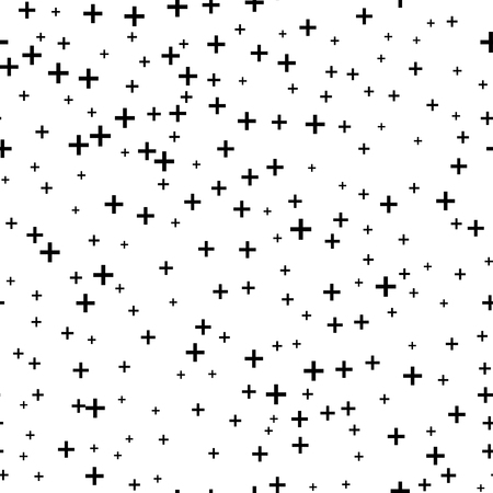 Seamless black and white abstract patterns. Memphis style, 80th. Decorative backgroundのイラスト素材