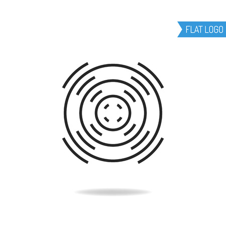 Business, technical and engineering logo for company. Circle logotype. Vector illustrationのイラスト素材