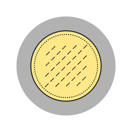 Cotton pad. Flat icon of hygiene and beauty products. Object for designのイラスト素材