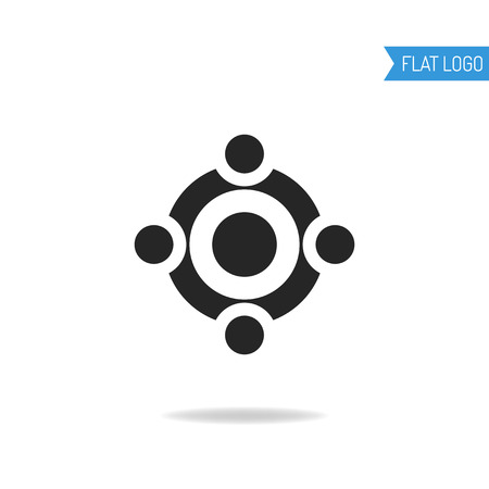 Business, technical and engineering logo for company. Geometric logotype for designのイラスト素材