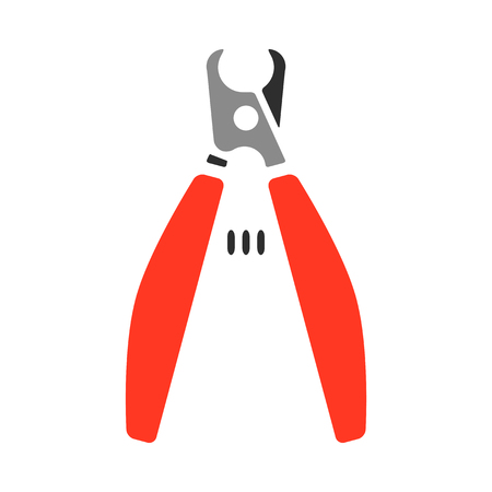 Clippers for grooming pets. Flat color icon. Vector illustrationのイラスト素材