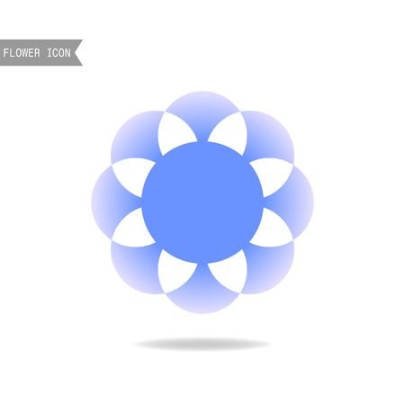 Flower, floral logo. Flat icon, object on a white background. Idea for a brand business. Vectorのイラスト素材