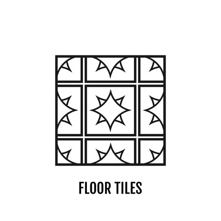 Floor tiles. Flat icon object. Vectorのイラスト素材