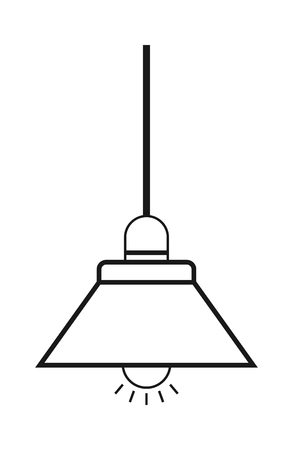 Lamp. Flat icon and light object. Interior. Vectorのイラスト素材