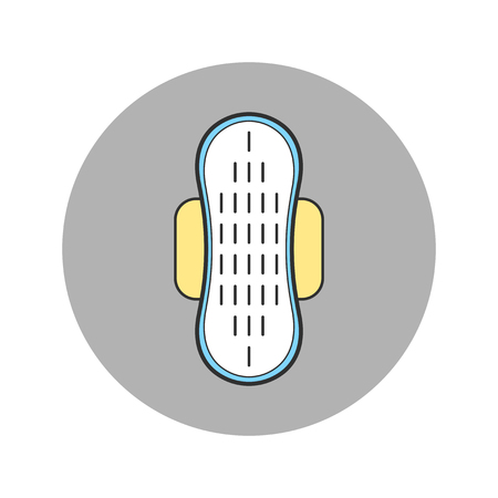 Pad. Feminine hygiene and monthly. Flat icon for website design.のイラスト素材