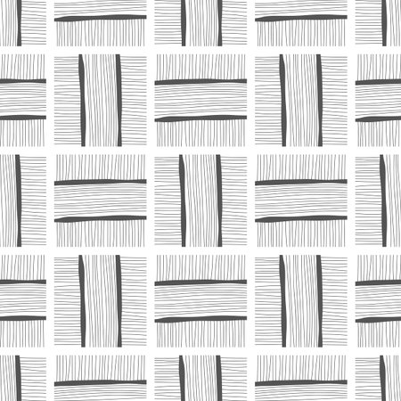 Abstract background and seamless pattern. Black and white illustration. Decor, design for fabric, textile, wallpaper or covering. Vector illustrationのイラスト素材