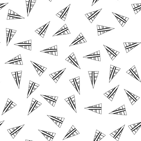 Triangles. Black and white seamless pattern. Geometric, abstract background for covers, textile. Doodle shapes.のイラスト素材