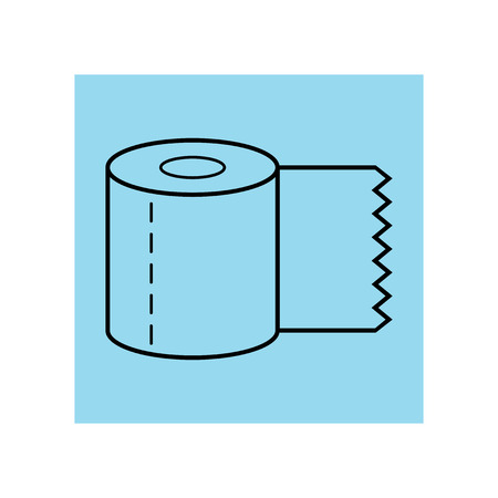 Toilet paper, roll. Flat body hygiene icon. Vector illustrationのイラスト素材
